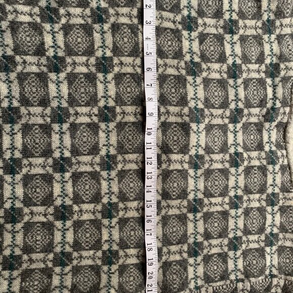 Vintage Robert Stock 100% Wool Shawl Collar Sweater Geometric Pattern Men’s L - Picture 8 of 9